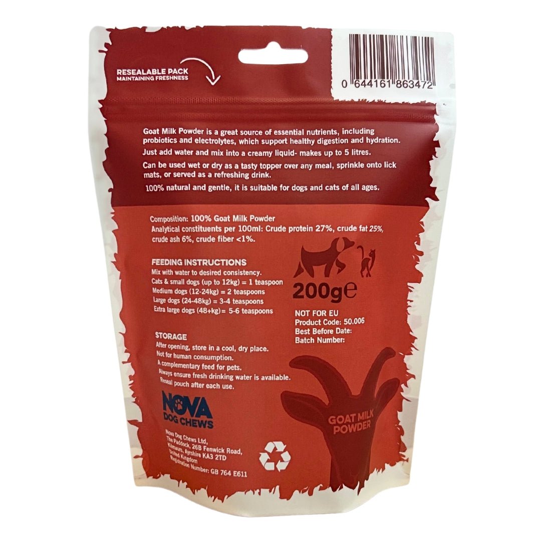 Goat Milk Powder - 200g - Nutrient Rich Superfood for Your Dog or Cat - Wild Paws and Claws