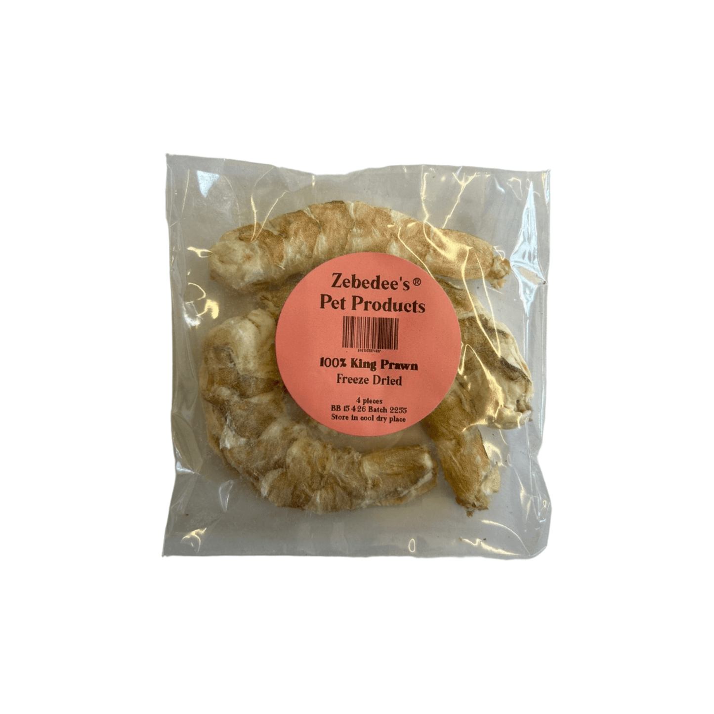 Zebedee Freeze Dried King Prawn Treats For Cats and Dogs - Wild Paws and Claws