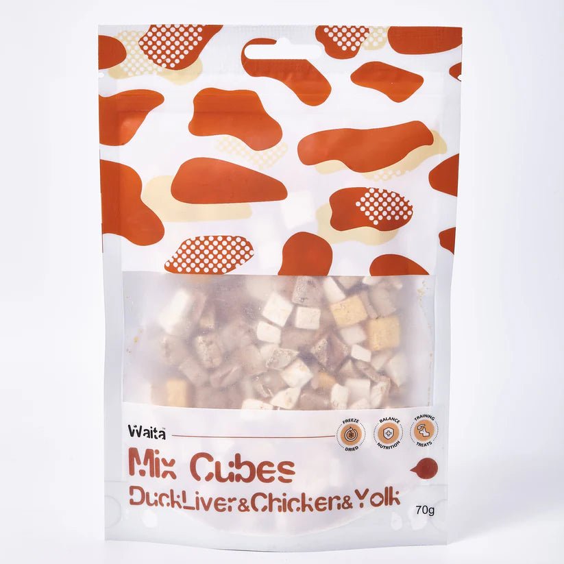 Freeze dried - Mix Cubes (Duck Liver, Chicken & Yolk) 70g - Wild Paws and Claws