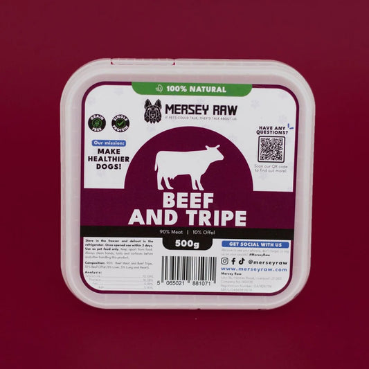 Mersey Raw - Beef and Tripe - 500g