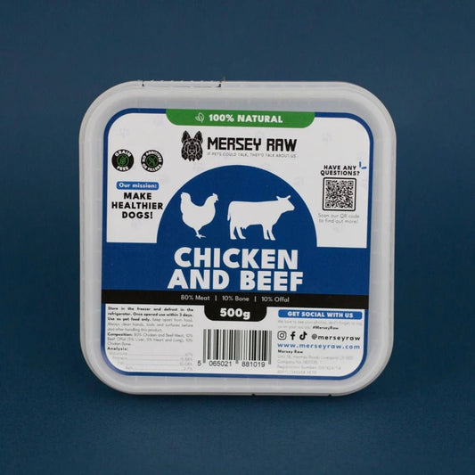 Mersey Raw - Chicken & Beef - 500g - Wild Paws and Claws