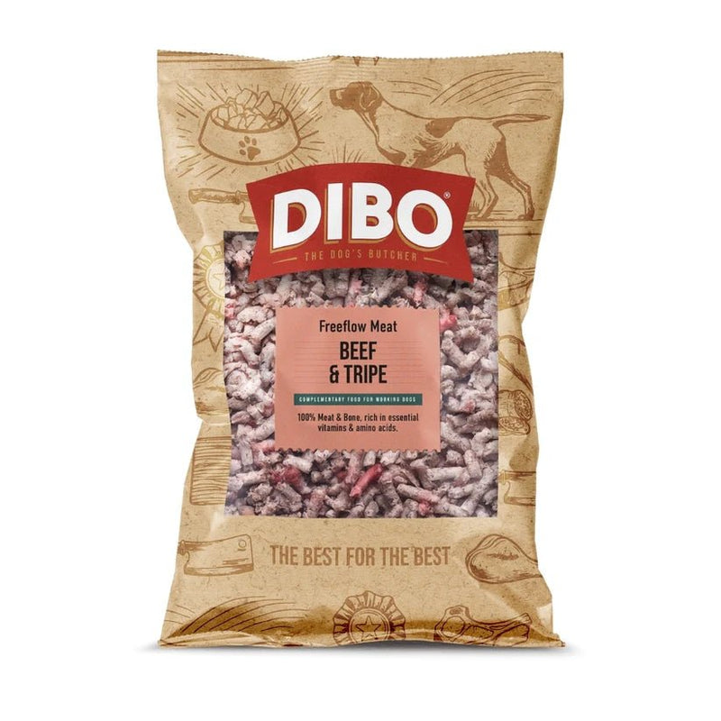 Dibo - Beef & Tripe - Raw Dog Freeflow 1kg - Wild Paws and Claws