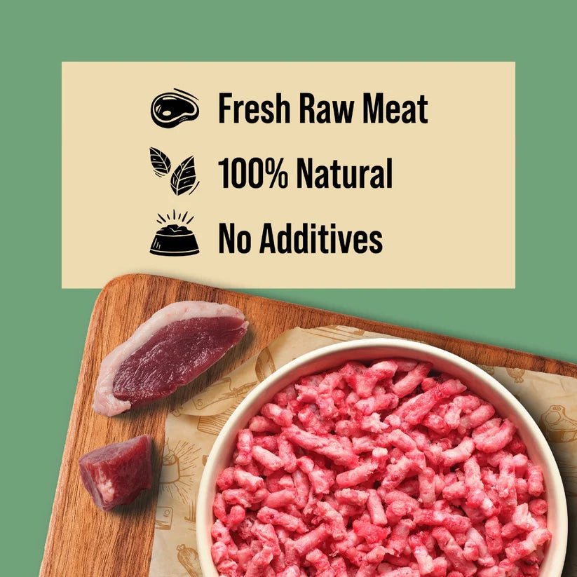 Dibo - Duck, Beef & Offal - Raw Dog Freeflow 1kg - Wild Paws and Claws