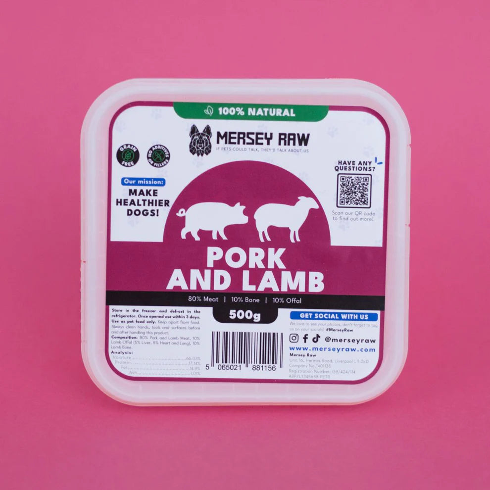 Mersey Raw - Pork & Lamb - 500g
