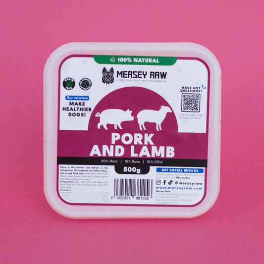 Mersey Raw - Pork & Lamb - 500g - Wild Paws and Claws
