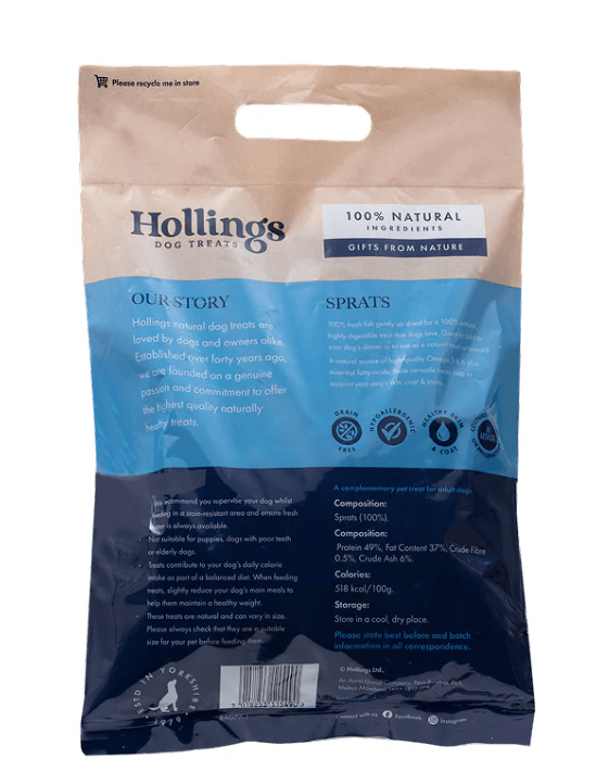 Hollings Sprats - 100g - Wild Paws and Claws