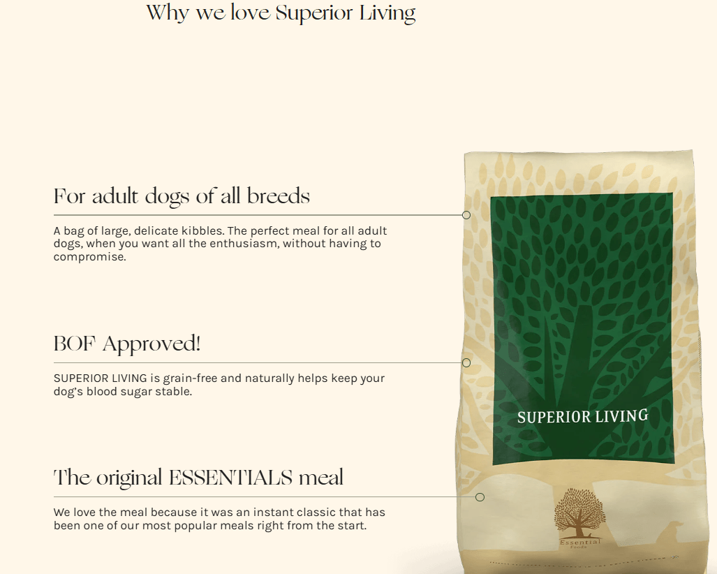 ESSENTIAL SUPERIOR LIVING - 10KG (WORKING DOG) - Wild Paws and Claws