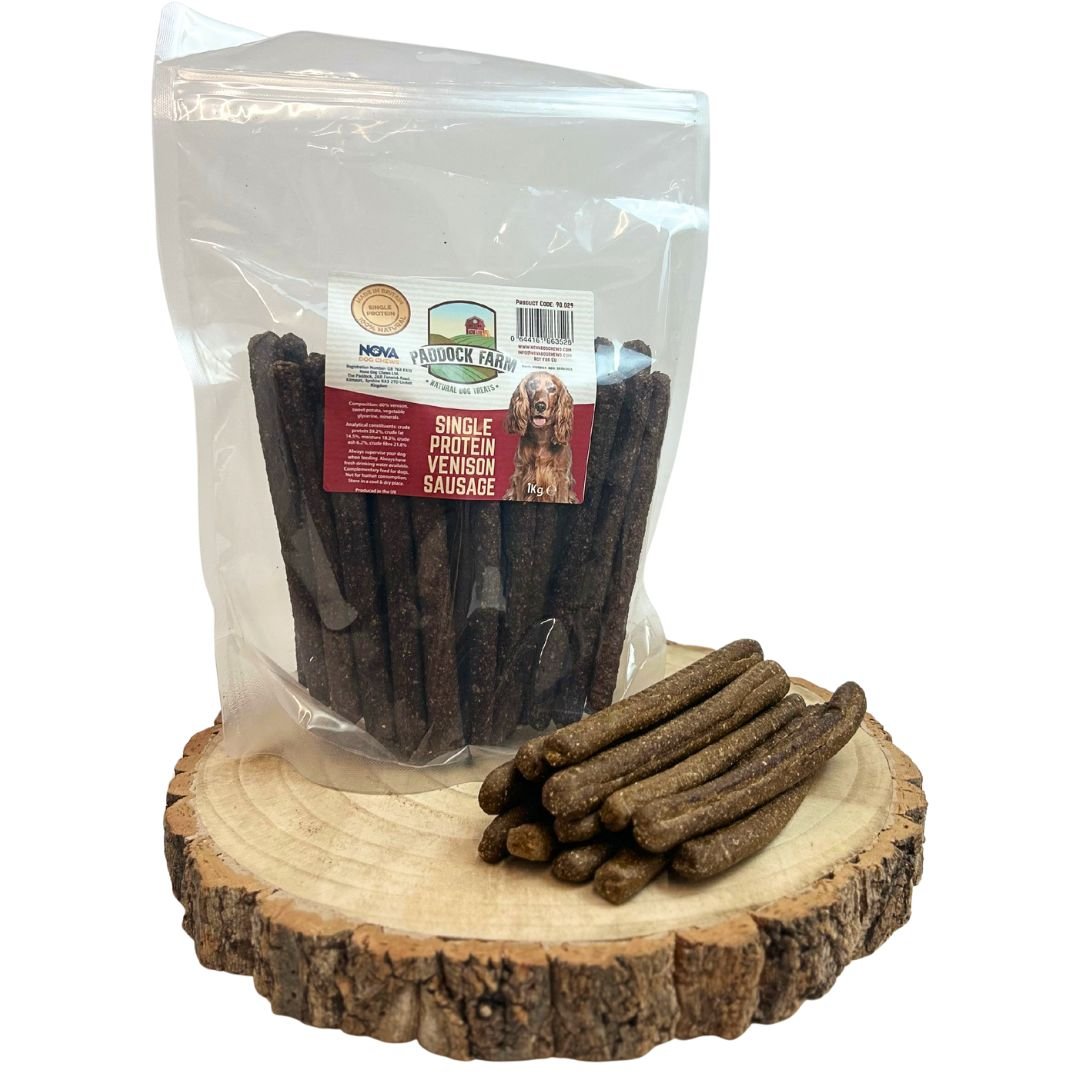 Natural Venison Sausage Dog Treat - Wild Paws & Claws