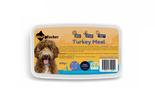 Wolf Tucker Working Dog Turkey Meal 500g | Complete Raw Dog Food - Wild Paws and Claws