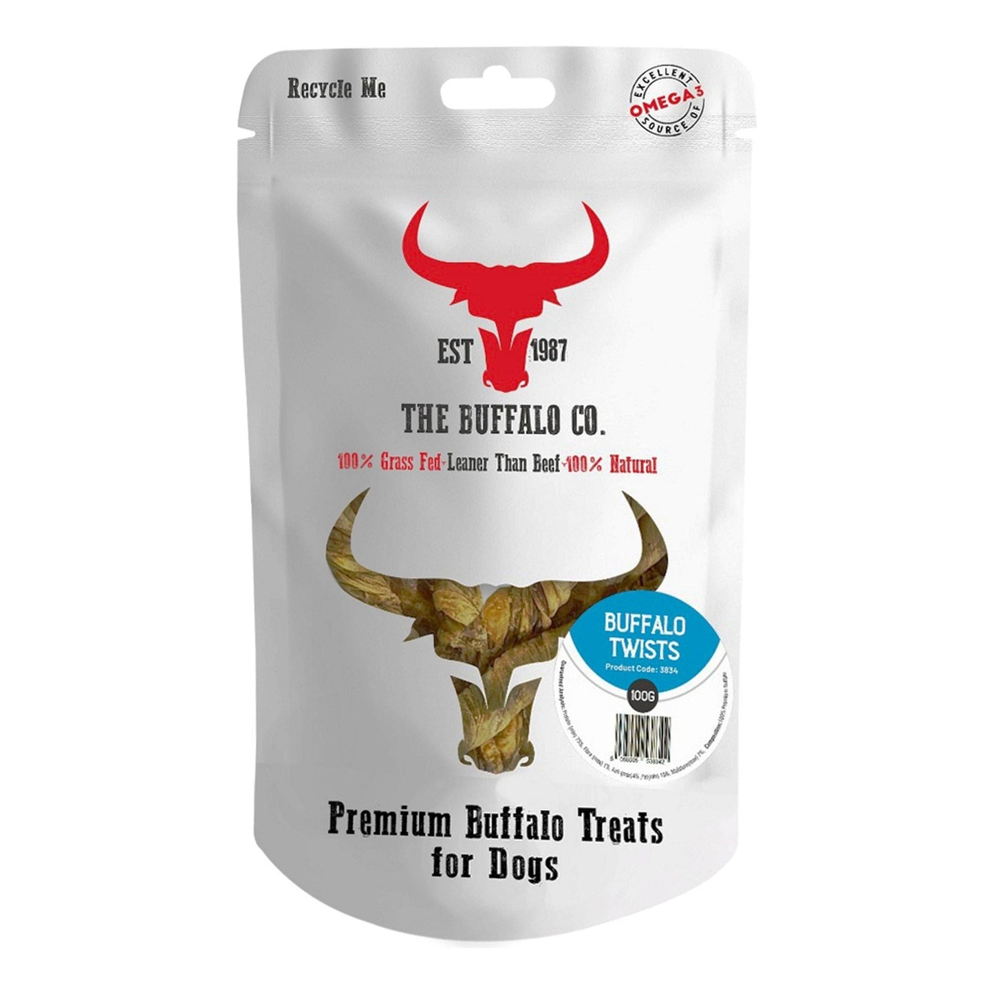 Buffalo Twists - Dog Treats - 100g - Wild Paws and Claws