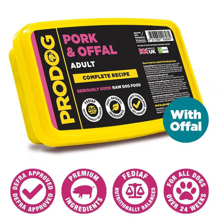 Pork & Offal Complete Raw Dog Food Meal