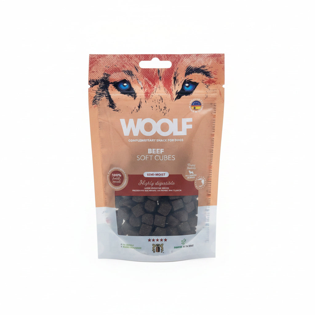 WOOLF SOFT BEEF CUBES - Wild Paws and Claws
