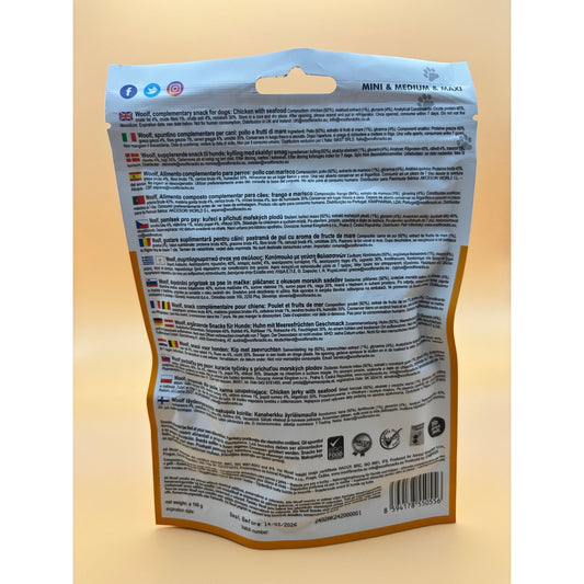 WOOLF CHICKEN AND SEAFOOD TREATS - 100G - Wild Paws and Claws