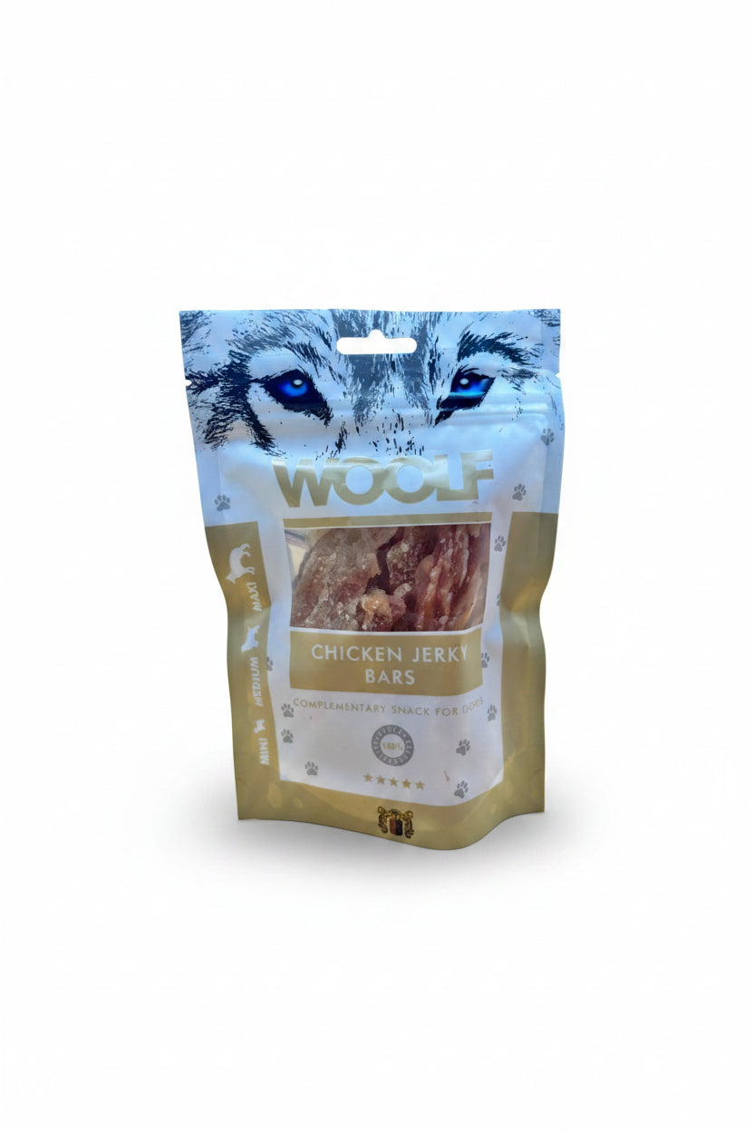 WOOLF CHICKEN JERKY BARS - Wild Paws and Claws