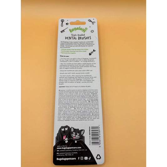 BUGALUGS TRIPLE HEADED TOOTHBRUSH SET - Wild Paws and Claws