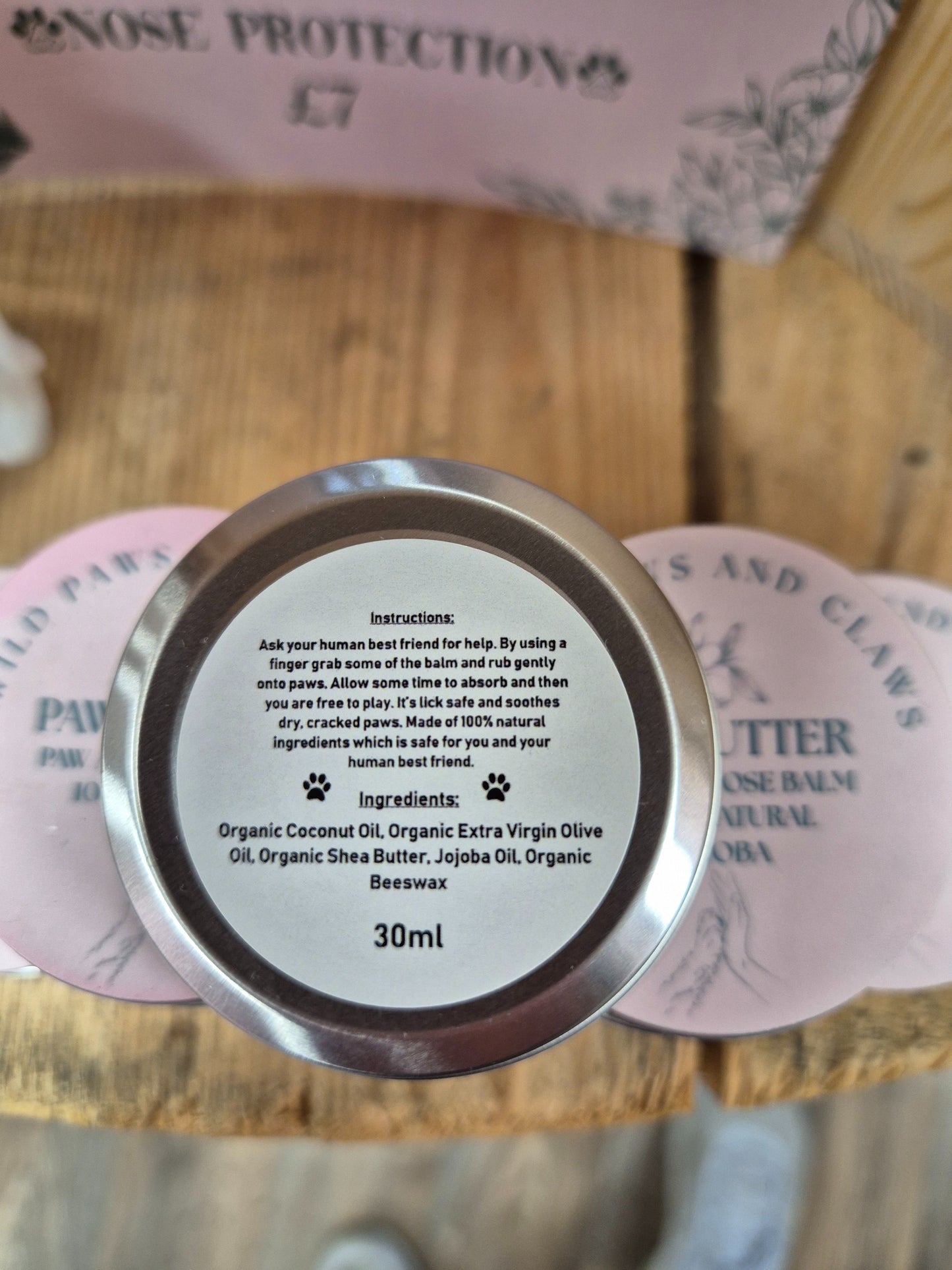 Organic paw & nose butter