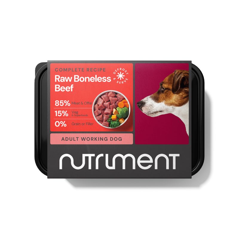 Nutriment - Adult - Boneless Beef Raw Dog Food – official pack shot