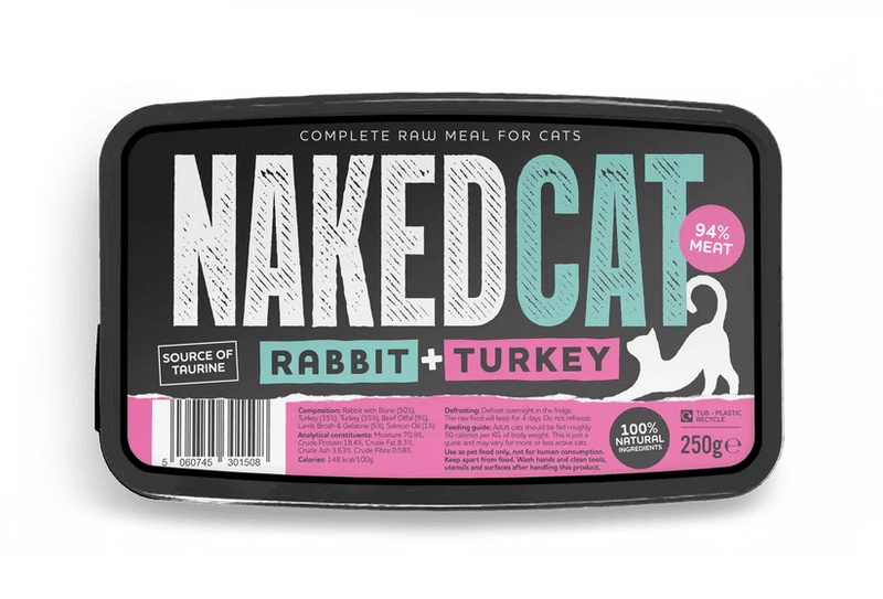 Naked Cat Rabbit & Turkey 350g - Wild Paws and Claws