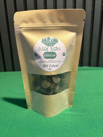 Gently air-dried, Grain-free, high-protein Wild Bites dog & cat treats are easy to digest and perfect for sensitive tummies.