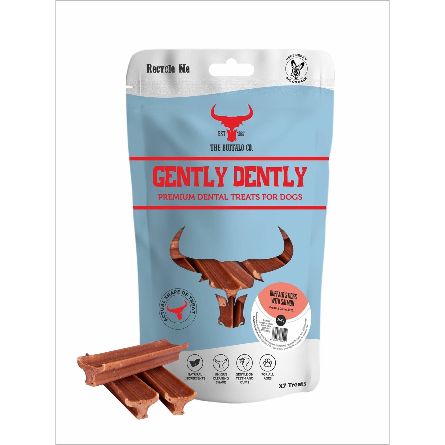 Gently Dently - Salmon Dental Treats for Dogs - Wild Paws and Claws