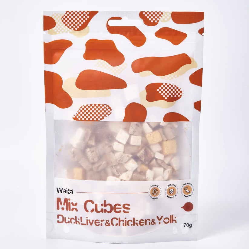 Freeze dried - Mix Cubes (Duck Liver, Chicken & Yolk) 70g