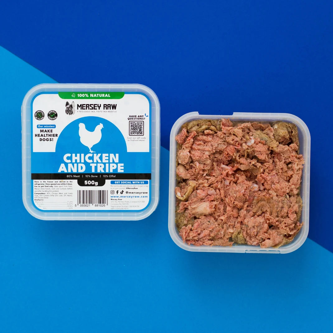 Mersey Raw Chicken & Tripe 500g