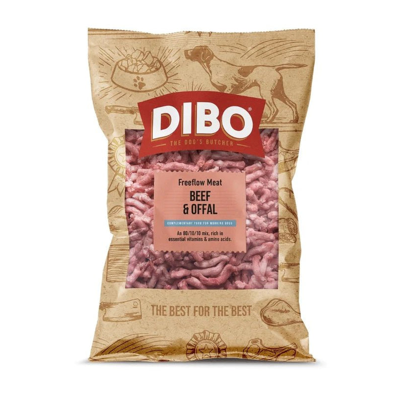 Dibo - Beef & Offal - Raw Dog Freeflow 1kg - Wild Paws and Claws