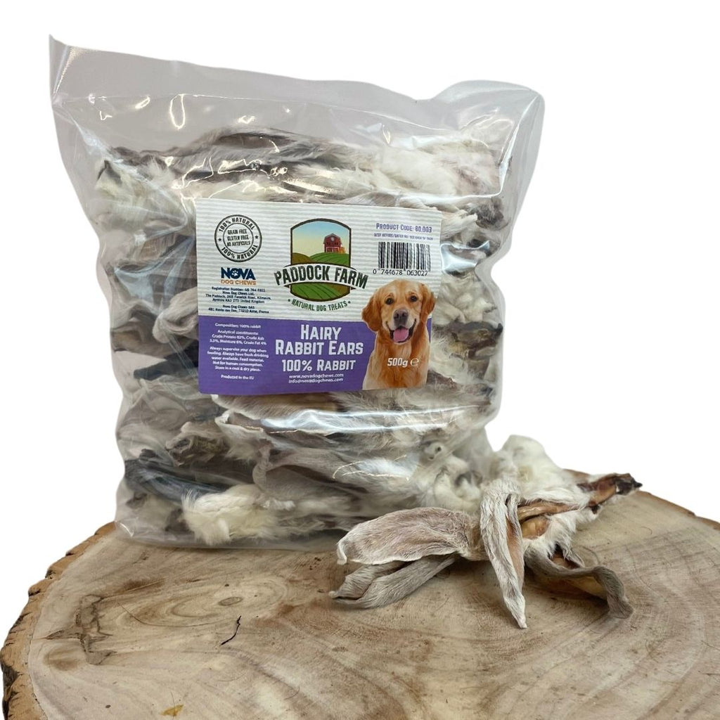 Hairy Rabbit Ears Dog Chews - Wild Paws and Claws