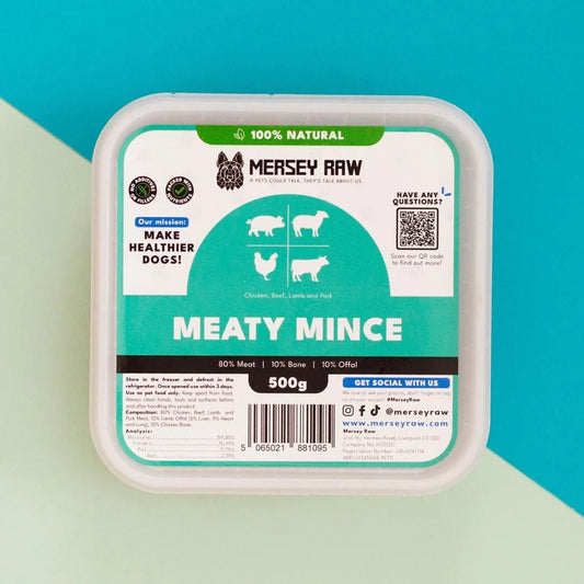 Mersey Raw Meaty Mince 1kg - Wild Paws and Claws