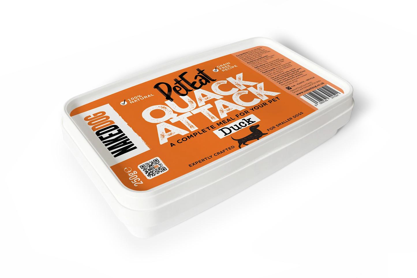 PetEat Quack Attack Duck Raw Dog Food (250g) | Naked Dog