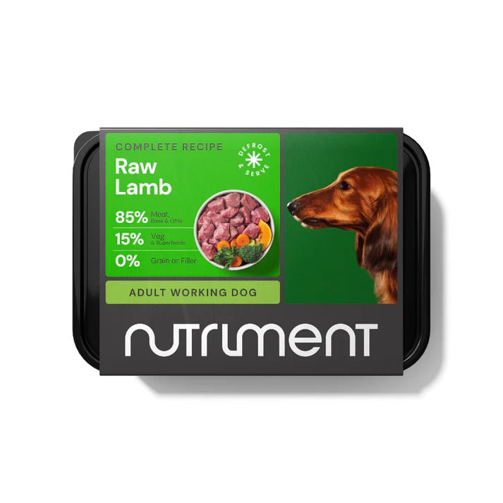 Nutriment Adult Lamb Raw Dog Food Withy Superfoods - 500g - Wild Paws and Clags
