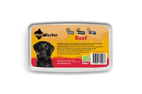 Wolf Tucker Beef Meal 500g | Complete Raw Dog Food