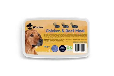 Wolf Tucker Chicken & Beef Meal 500g | Complete Raw Dog Food