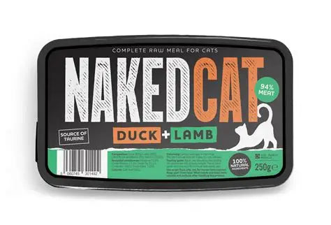 NakedCat Duck & Lamb Raw Cat Food (250g) - Wild Paws & Claws