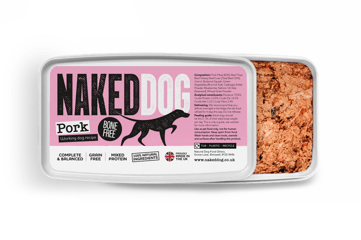 NAKEDDOG - Original Pork (Bone Free) - 1KG (2 x 500g) - Wild Paws and Claws
