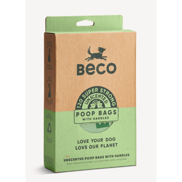 Beco Poop Bags with Handles - 120 - Wild Paws and Claws