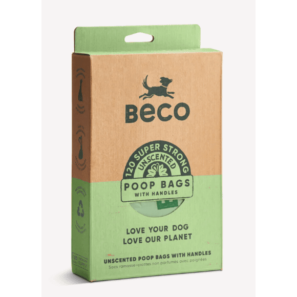 Beco Poop Bags with Handles - 120 - Wild Paws and Claws