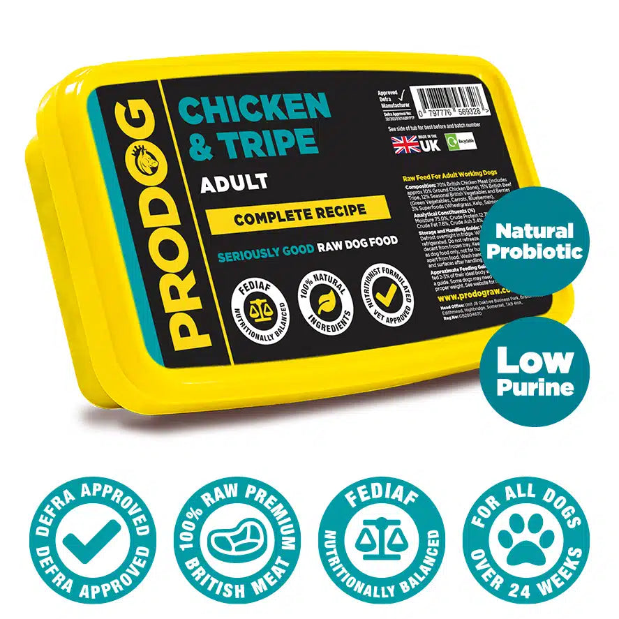 Chicken & Tripe Complete Raw Dog Food Meal