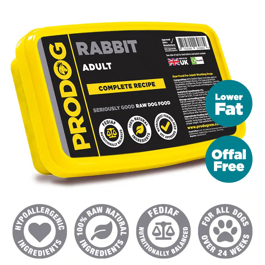 Rabbit Complete Raw Dog Food Meal