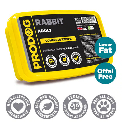 Rabbit Complete Raw Dog Food Meal