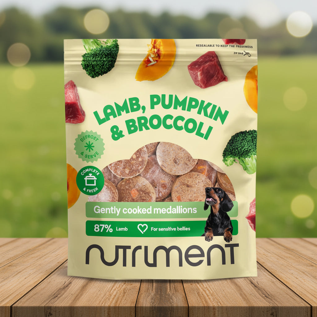 Nutriment Gently Cooked Lamb Medallions – Fresh, Human-Grade Nutrition