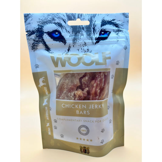 WOOLF CHICKEN JERKY BARS - Wild Paws and Claws