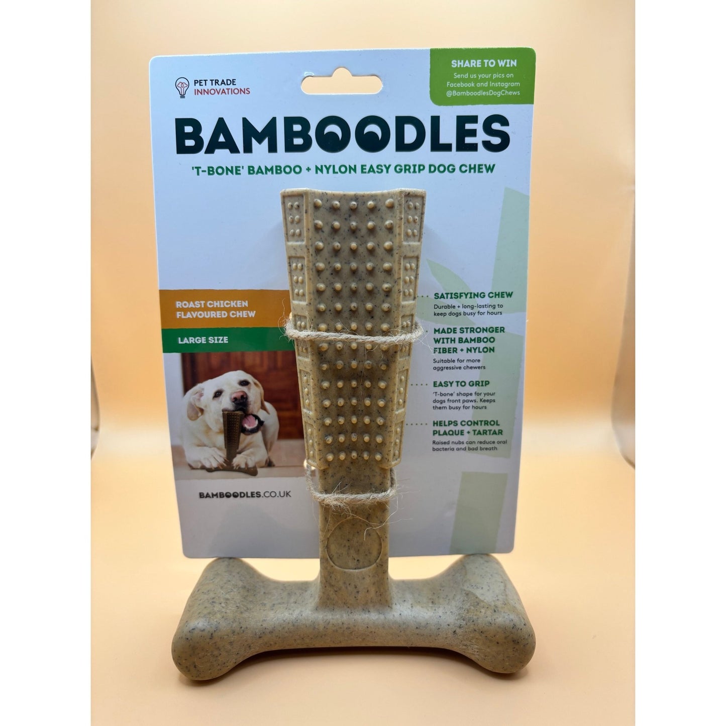 BAMBOODLES T - BONE CHEW - CHICKEN - Wild Paws and Claws
