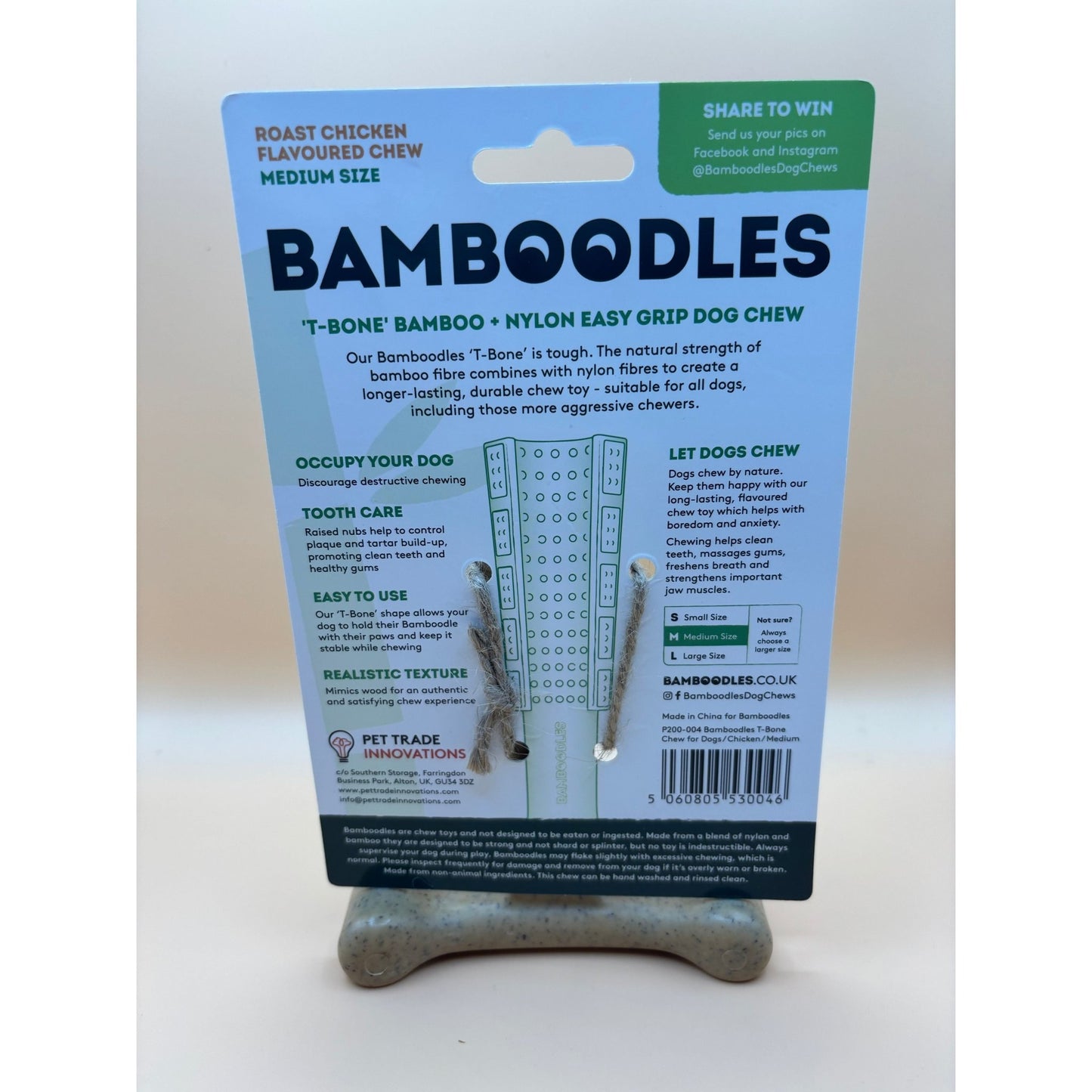 BAMBOODLES T - BONE CHEW - CHICKEN - Wild Paws and Claws