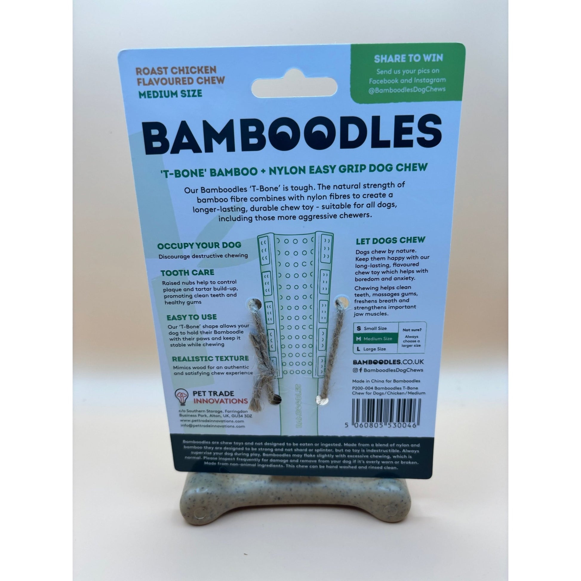 BAMBOODLES T - BONE CHEW - CHICKEN - Wild Paws and Claws