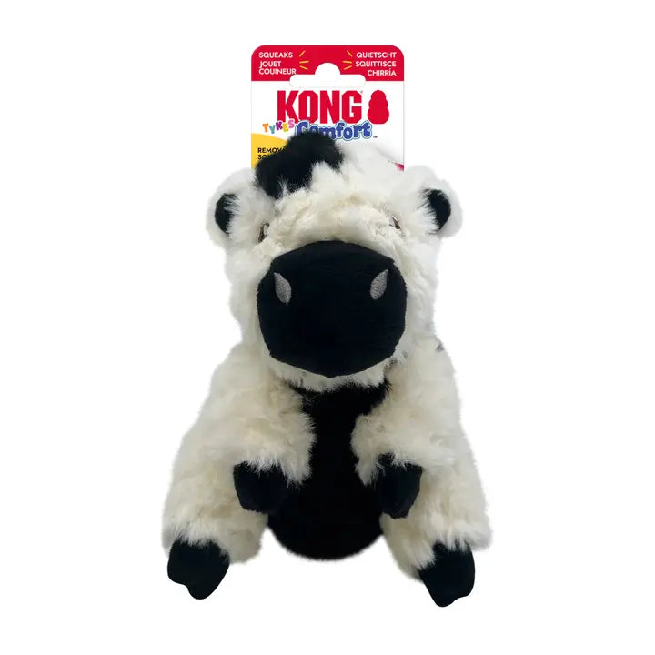KONG COMFORT TYKES COW DOG TOY - SMALL