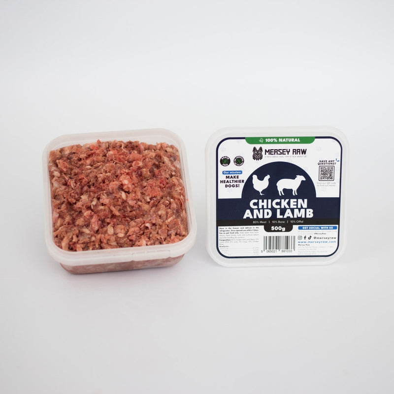 Mersey Raw Chicken & Lamb 500g - Wild Paws and Claws